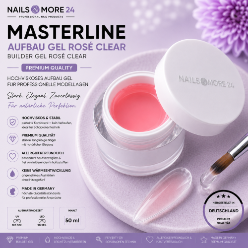Builder Gel - Rosé Clear | Masterline premium quality | 50ml